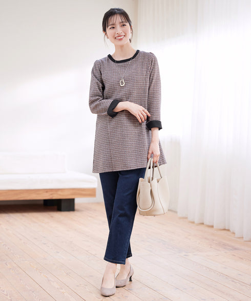 ツイード配色チュニック