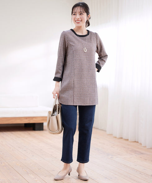 ツイード配色チュニック