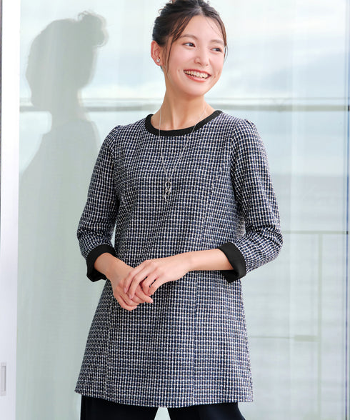 ツイード配色チュニック