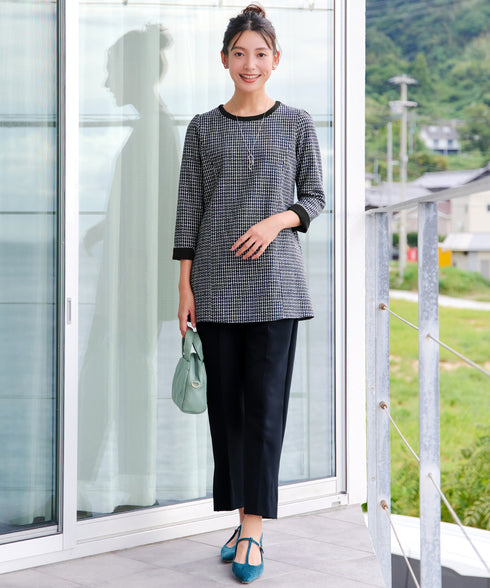 ツイード配色チュニック
