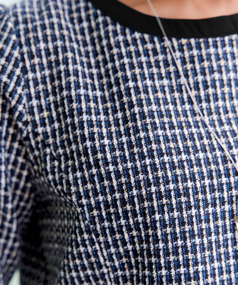 ツイード配色チュニック