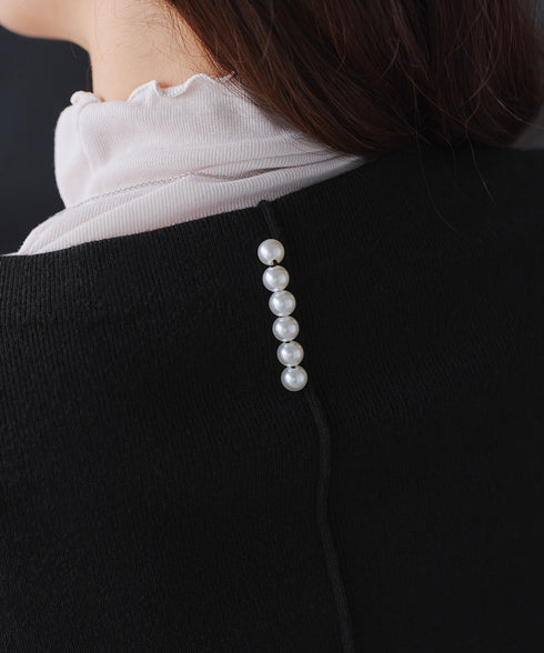 【安田美沙子さん着用】ボリュームパフスリーブニットチュニック