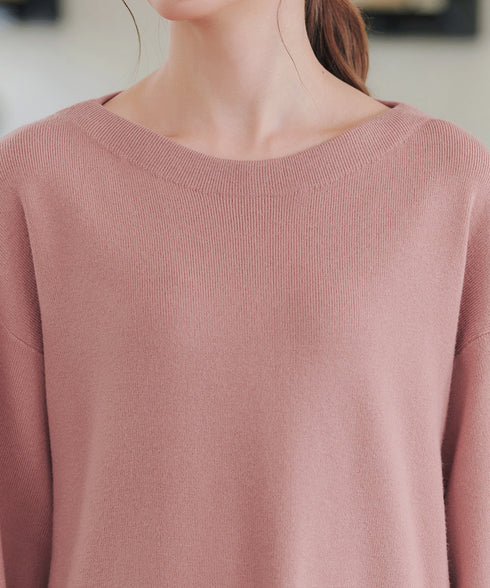 【安田美沙子さん着用】ボリュームパフスリーブニットチュニック