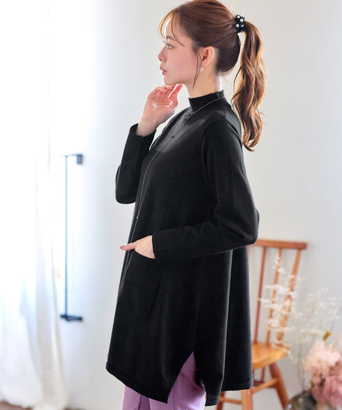 ポケット付きニットチュニック