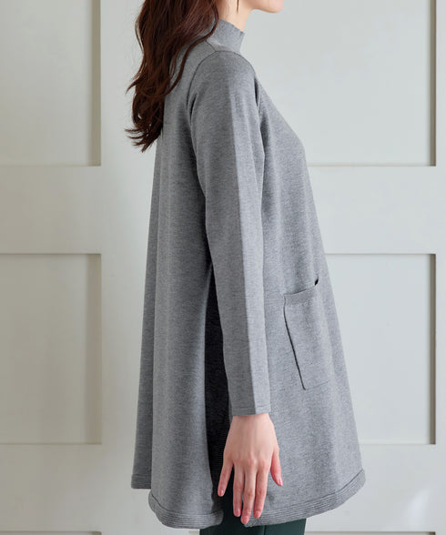 ポケット付きニットチュニック