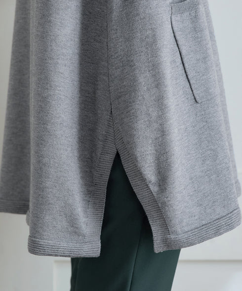 ポケット付きニットチュニック