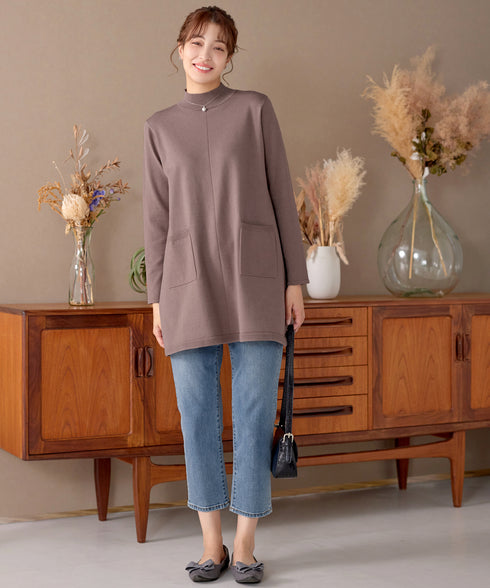 ポケット付きニットチュニック