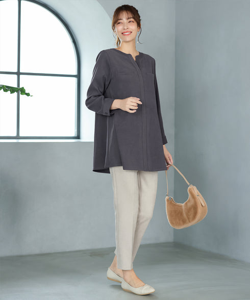 スエード調チュニック