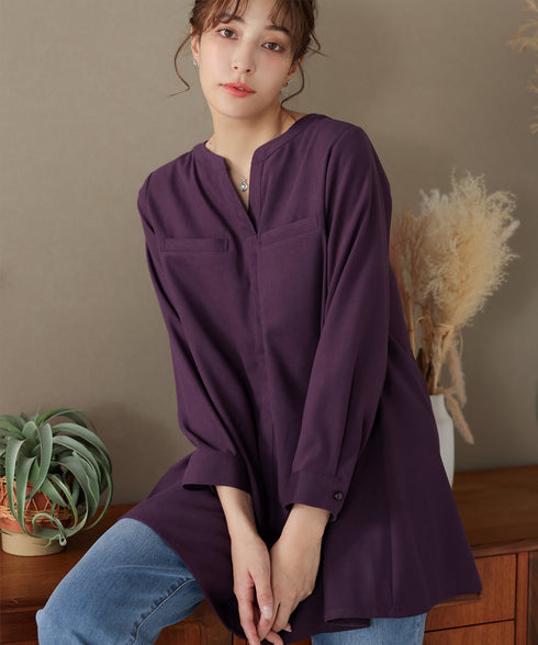 スエード調チュニック