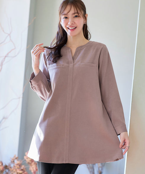 スエード調チュニック