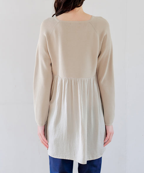 ヴィンテージサテンドッキングニットチュニック