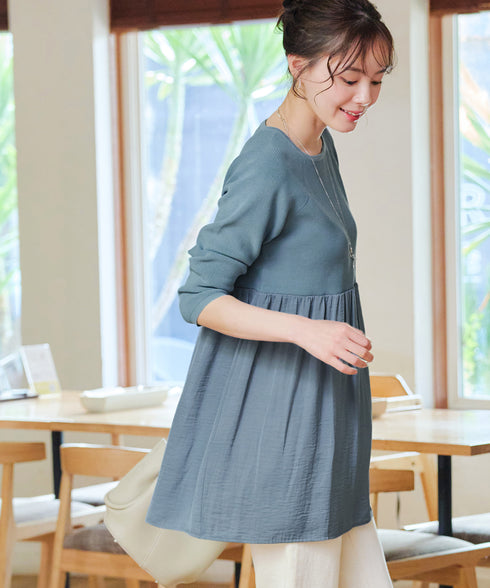 ヴィンテージサテンドッキングニットチュニック