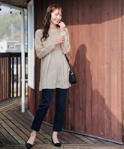 ヴィンテージサテンドッキングニットチュニック