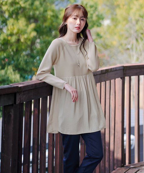 ヴィンテージサテンドッキングニットチュニック