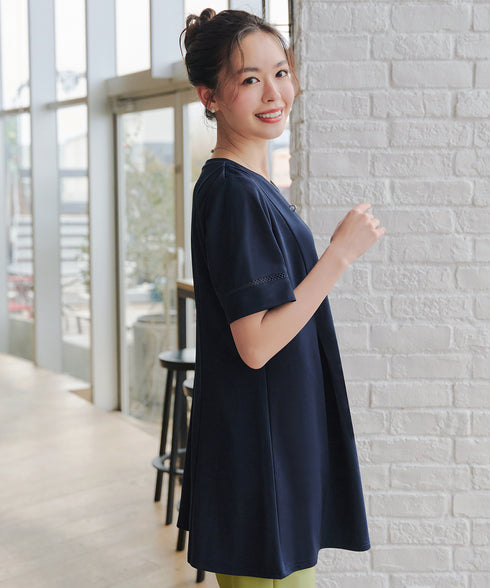【洗える・接触冷感・紫外線ケア・サラごこち】はしごレースチュニック