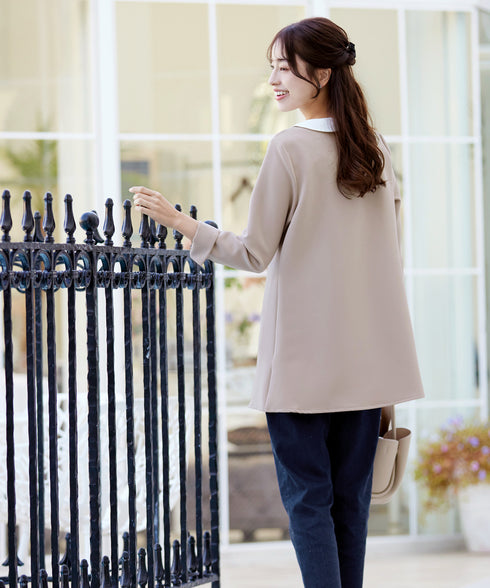 【ストレッチジョーゼット】 3WAY付け襟チュニック