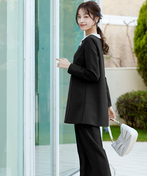 【ストレッチジョーゼット】 3WAY付け襟チュニック