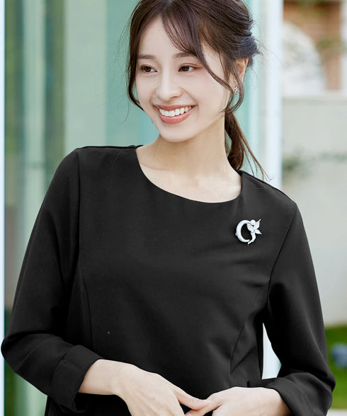 【ストレッチジョーゼット】 3WAY付け襟チュニック