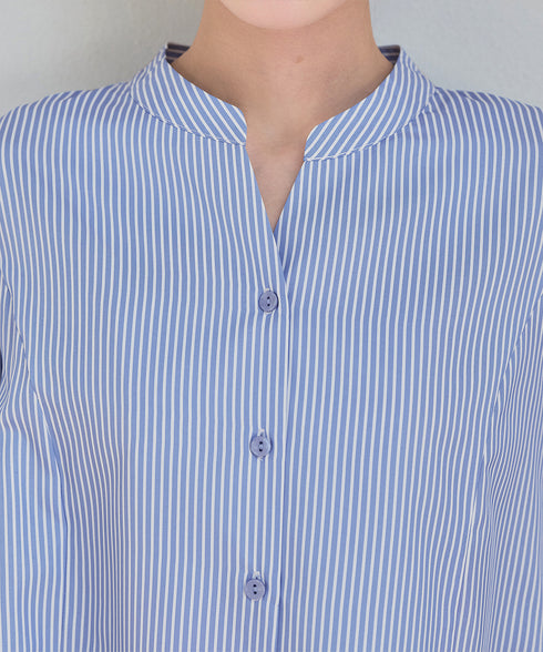 バックタックフレアシャツチュニック