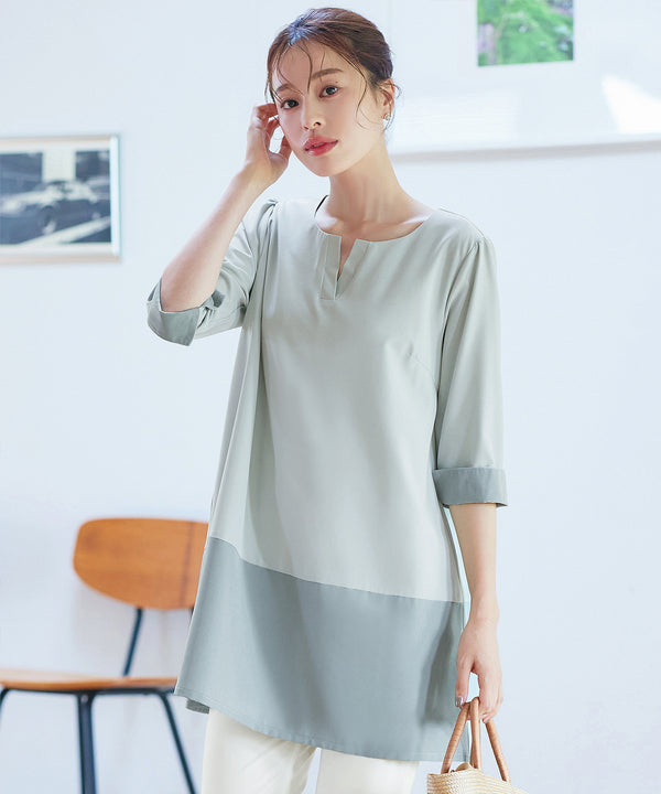 バイカラーチュニック