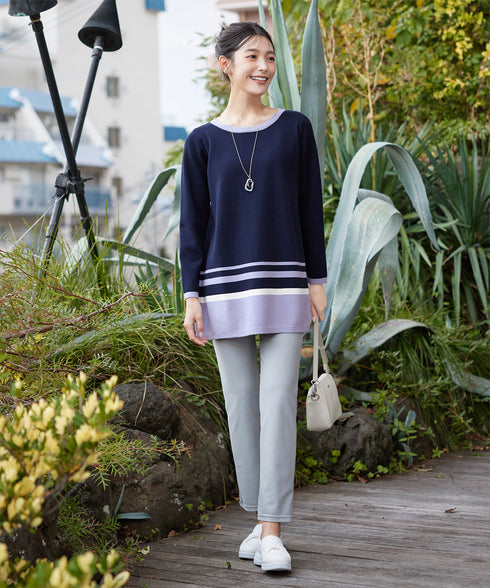 【日本製】ローズファイン・スリムストレートパンツ