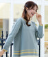 【クリアランスセール】カラー配色ニットチュニック
