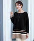 【クリアランスセール】カラー配色ニットチュニック