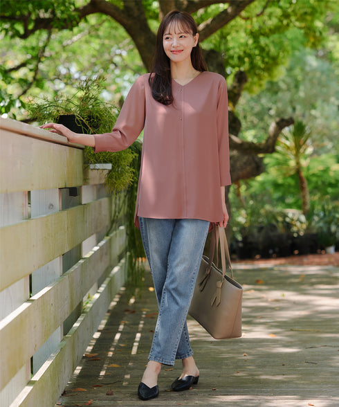 【安田美沙子さん着用】ストレッチストレートデニム