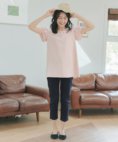レースフレア袖チュニック