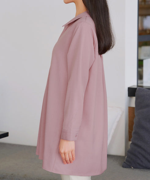 フロントタックシャツチュニック