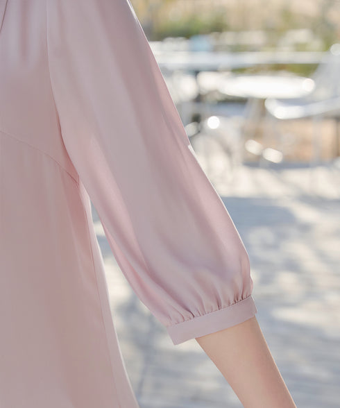 ラップ風ジョーゼットチュニック