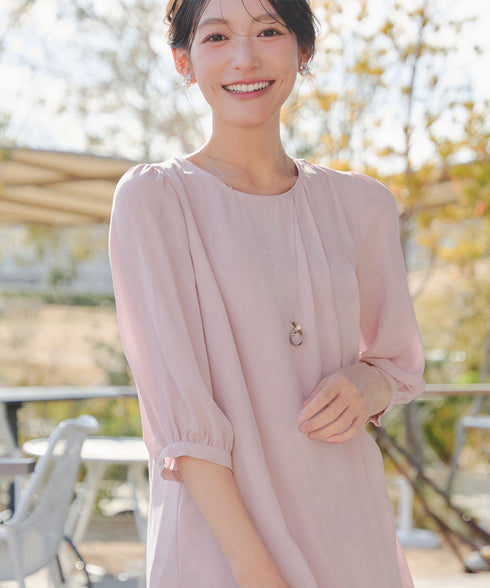 ラップ風ジョーゼットチュニック