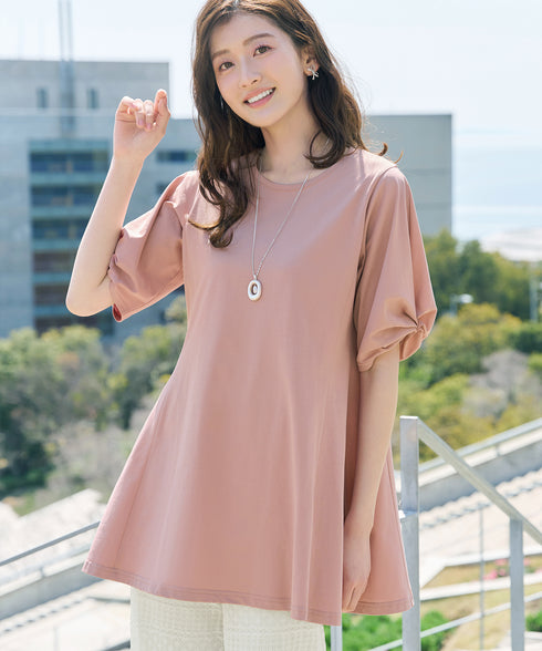 「サマケア」ボリュームスリーブチュニック