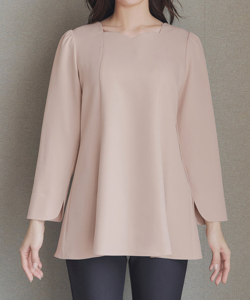 スカラップ襟チュニック