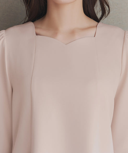 スカラップ襟チュニック