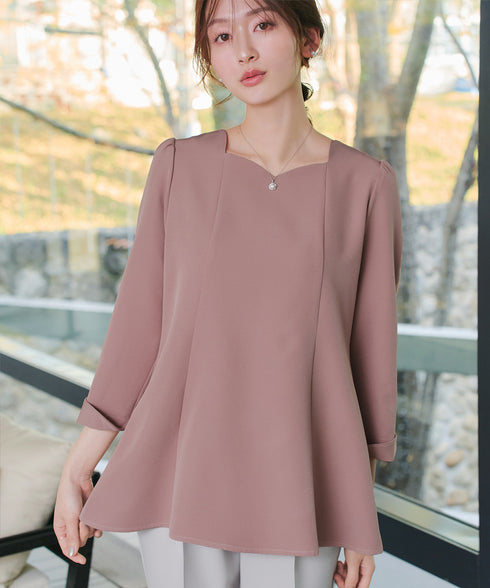 スカラップ襟チュニック