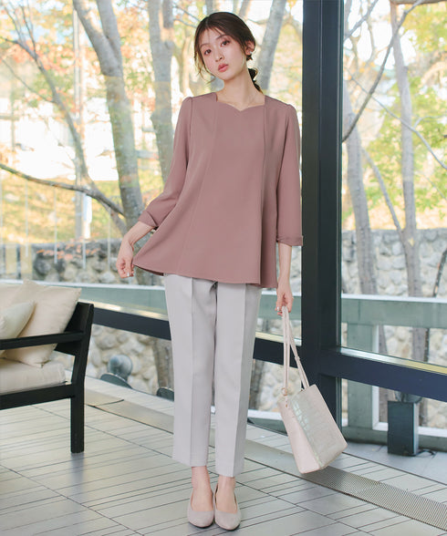 スカラップ襟チュニック