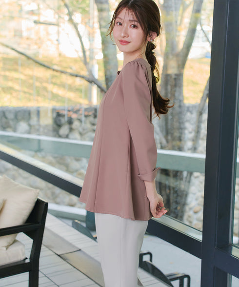 スカラップ襟チュニック