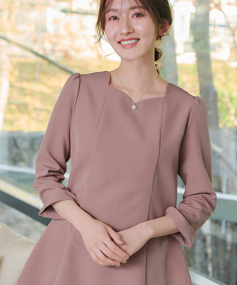 スカラップ襟チュニック