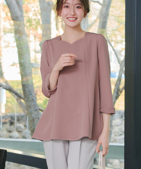 スカラップ襟チュニック