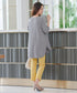 【安田美沙子さん着用】シンプルできれいシルエット、ラウンドヘムニットチュニック