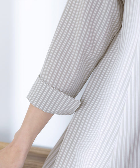 【小倉優子さん着用・選べる袖TYPE】バックフレアチュニックブラウス