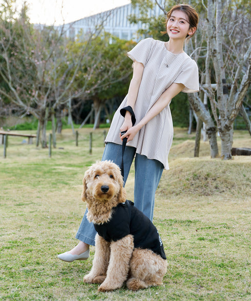 【おのののかさん着用】TCデニム切替ワイドストレートパンツ