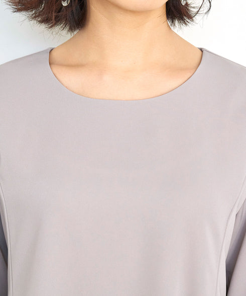 【小倉優子さん着用・選べる袖TYPE】バックフレアチュニックブラウス