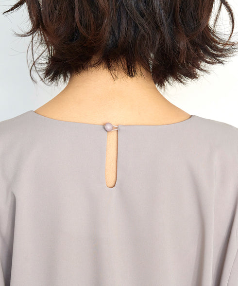 【小倉優子さん着用・選べる袖TYPE】バックフレアチュニックブラウス