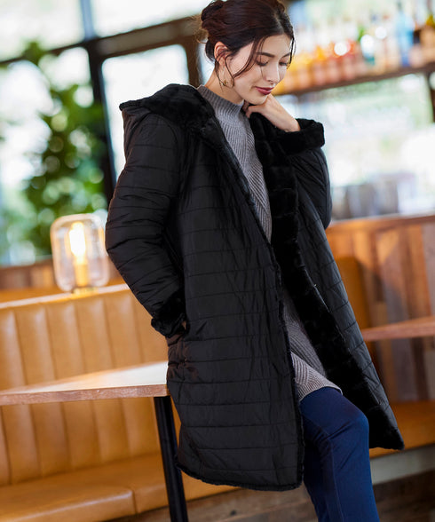 【アウトレット】リボン衿配色ニットワンピース