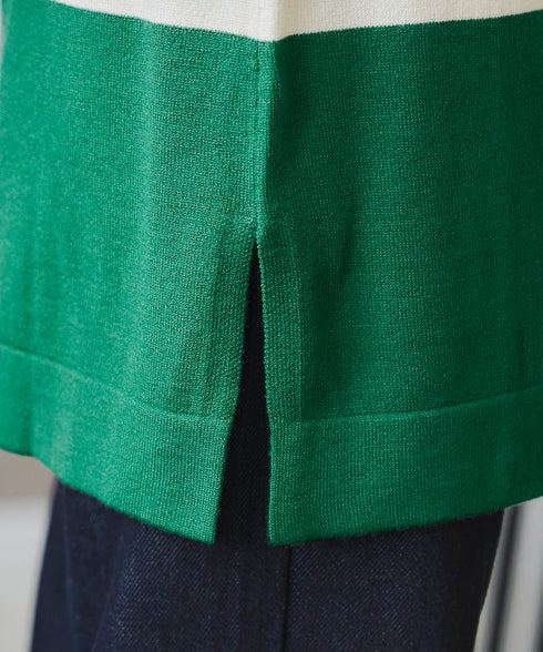 【アウトレット】ボーダーニットチュニック