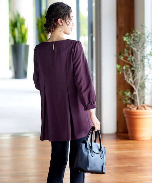 【アウトレット】 【スマート裏起毛】 アシメタックチュニックブラウス