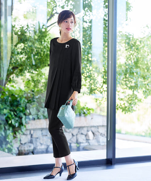 【アウトレット】 【スマート裏起毛】 アシメタックチュニックブラウス