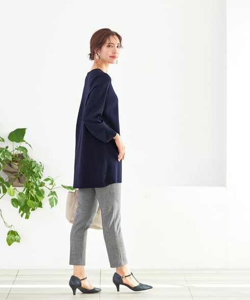 【アウトレット】タック袖コンビニットチュニック